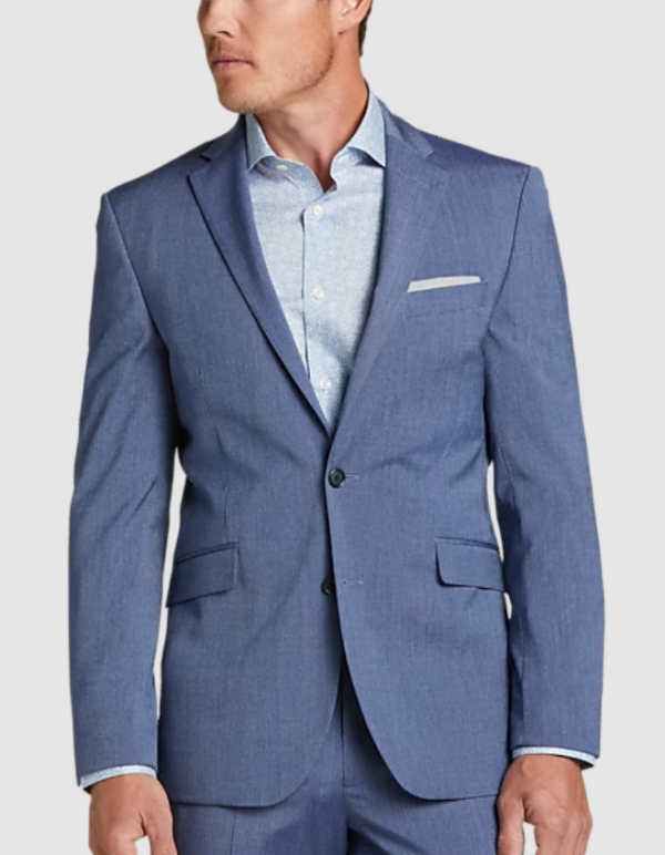 Jas Slim Fit Berbahan Denim